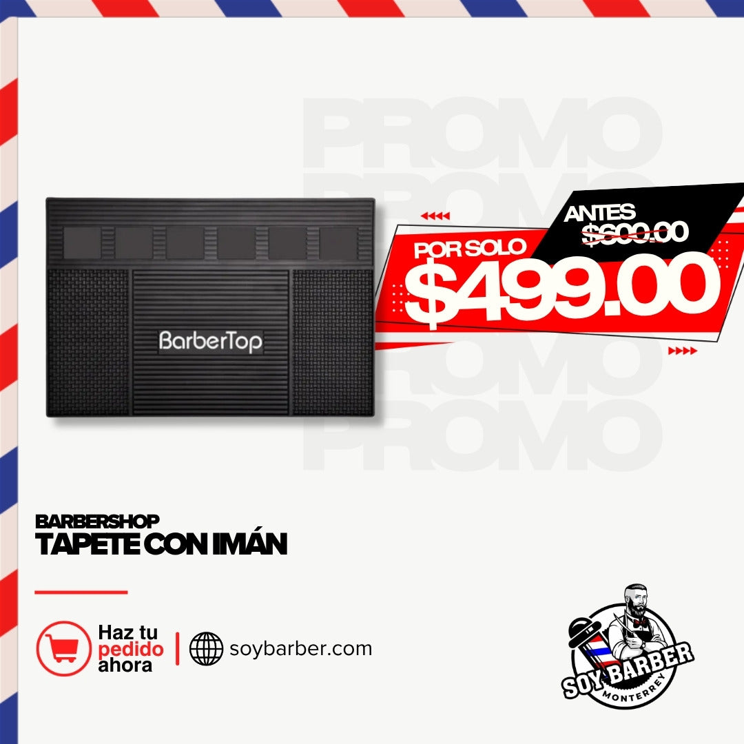 Barber Top Tapete con Imán - tapete de silicona con imán para estación de trabajo