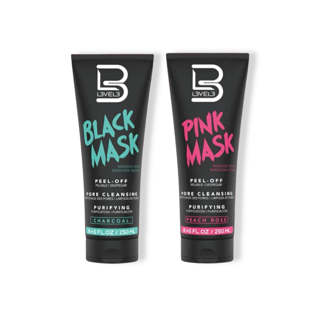 LV3 Black & Pink Mascarilla Facial - mascarilla facial profesional para barbería