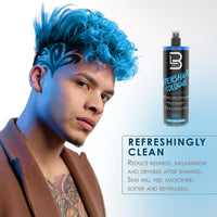 L3VEL3 After Shave Cologne Aqua en uso