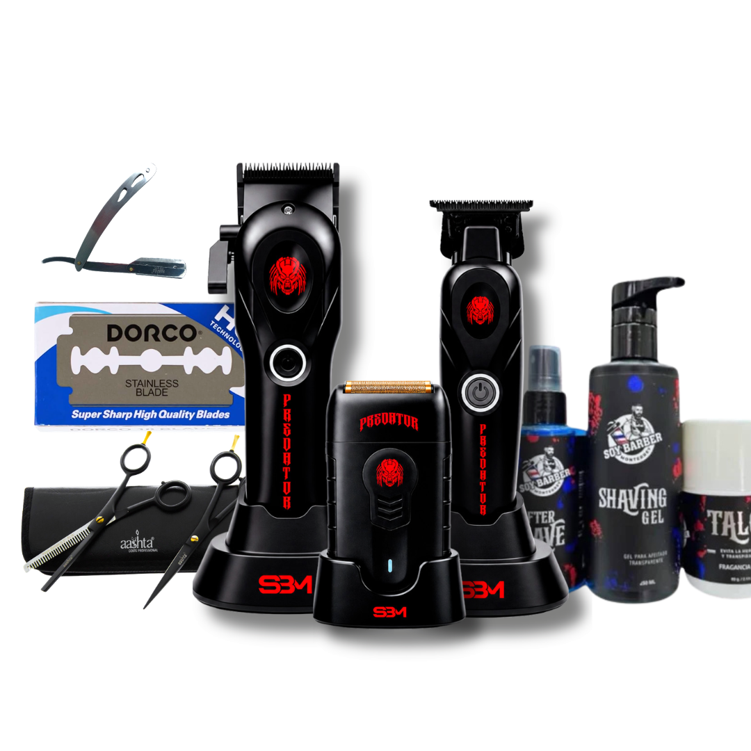 Kit de Inicio Inalámbrico PREDATOR - kit de corte profesional para barbero