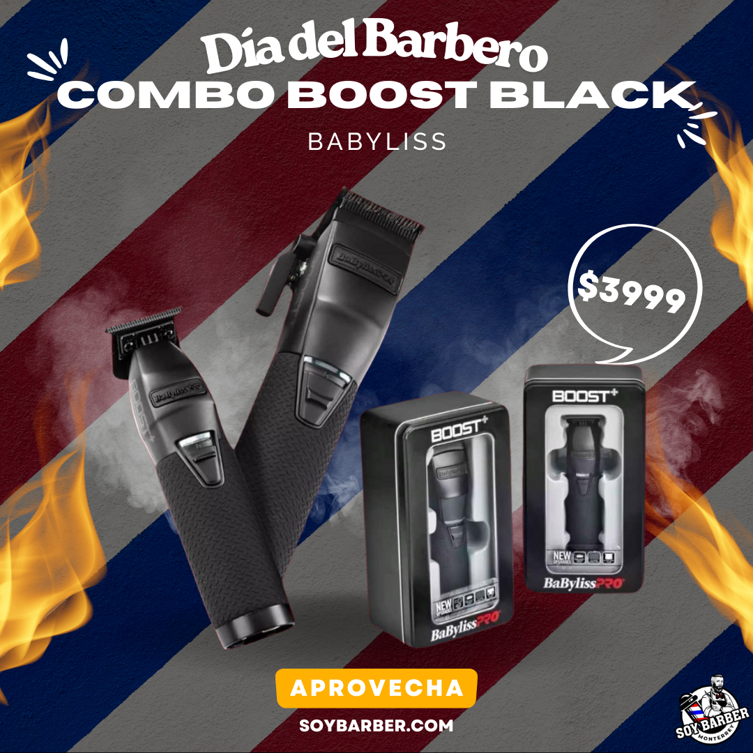 BaByliss PRO - Combo Clipper Boost+ & Trimmer Boost+ BLACK