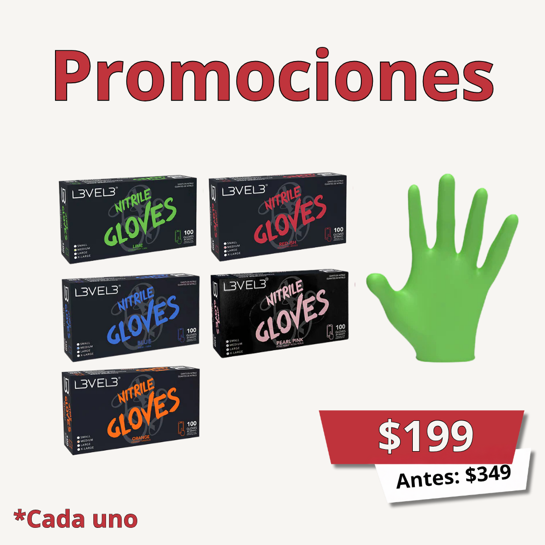 LV3 - Guantes de nitrilo colores
