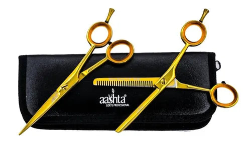 Aashta - Tijeras Profesionales acero inoxidable 5´5 pulgadas