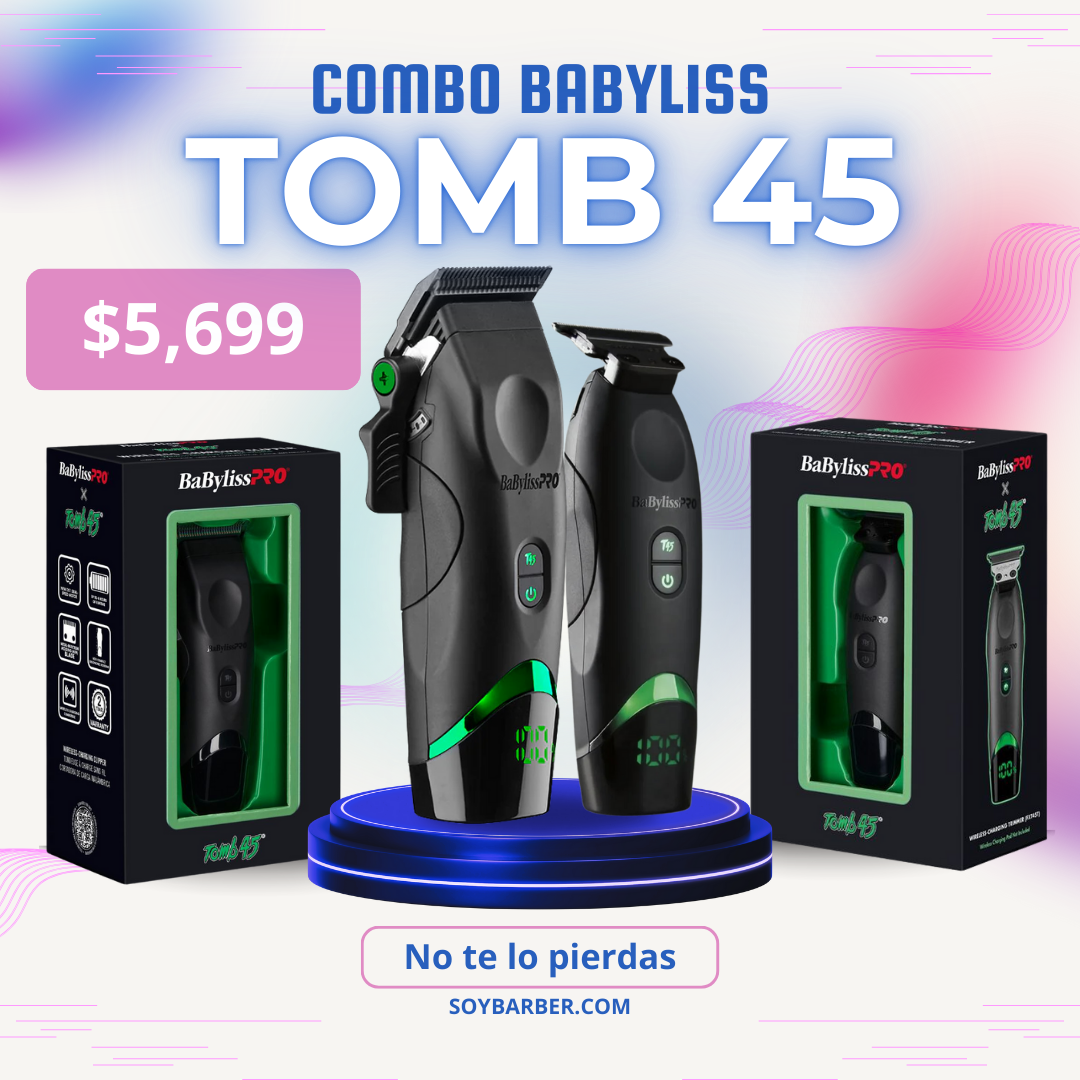 BaByliss PRO - Combo Clipper y Trimmer Tomb45