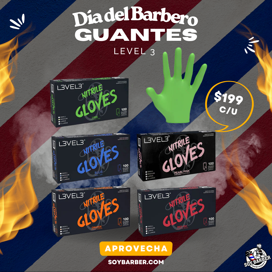 LV3 - Guantes de nitrilo colores