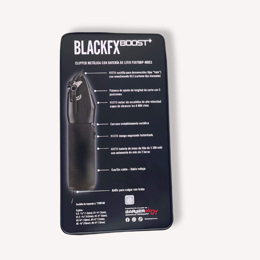 BaByliss PRO - Clipper Inalámbica Black FX Boost+