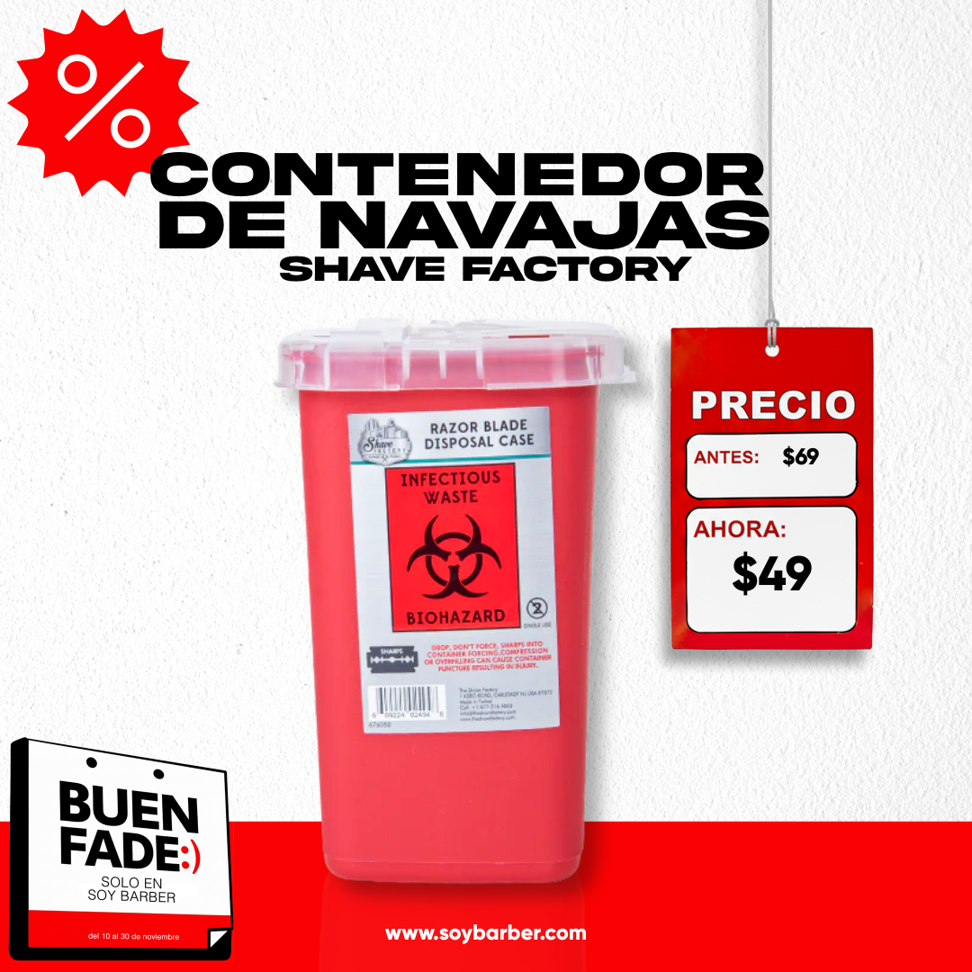 Shave Factory - Contenedor de navajas