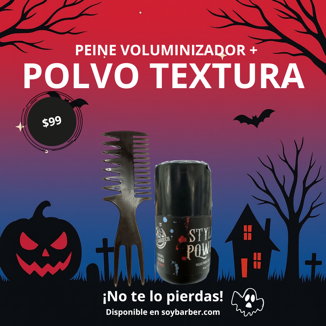 Soy Barber - Polvo textura + peine voluminizador