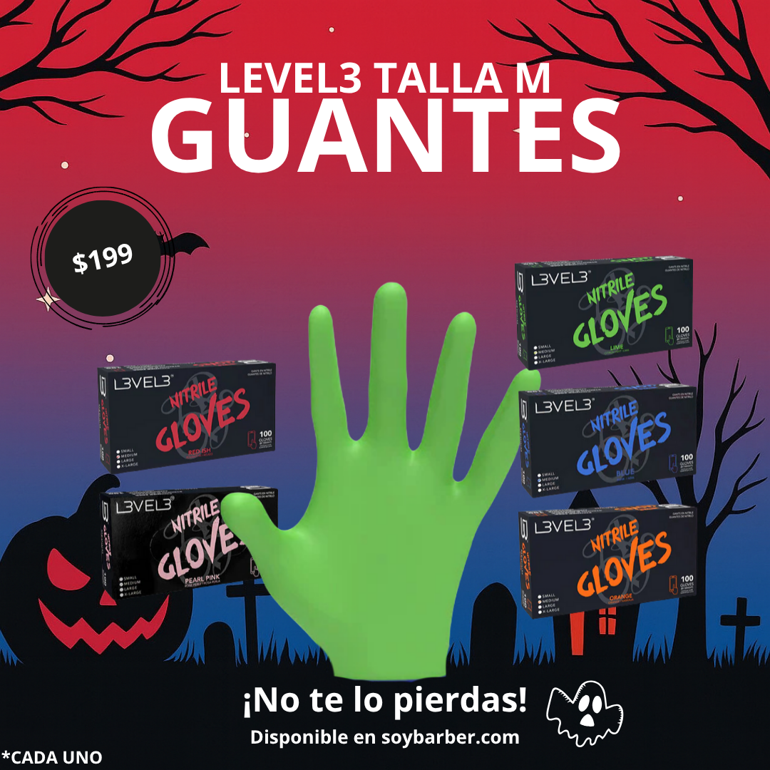 LV3 - Guantes de nitrilo colores