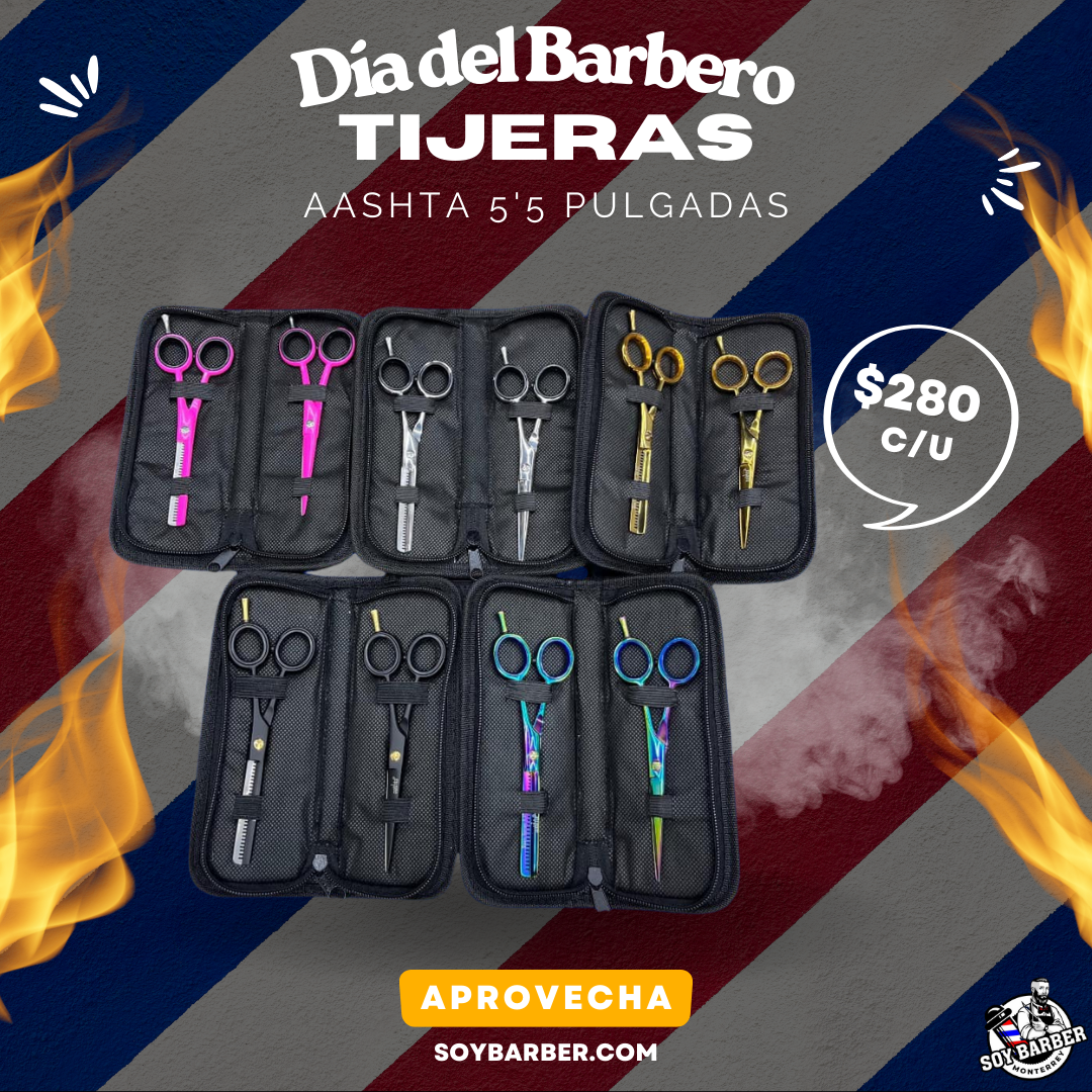 Aashta - Tijeras Profesionales acero inoxidable 5´5 pulgadas