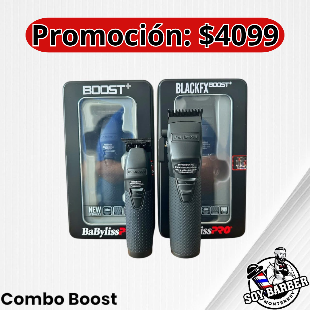 BaByliss PRO - Combo Clipper Boost+ & Trimmer Boost+ BLACK