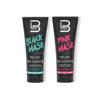 LV3 Black & Pink Mascarilla Facial - mascarilla facial profesional para barbería