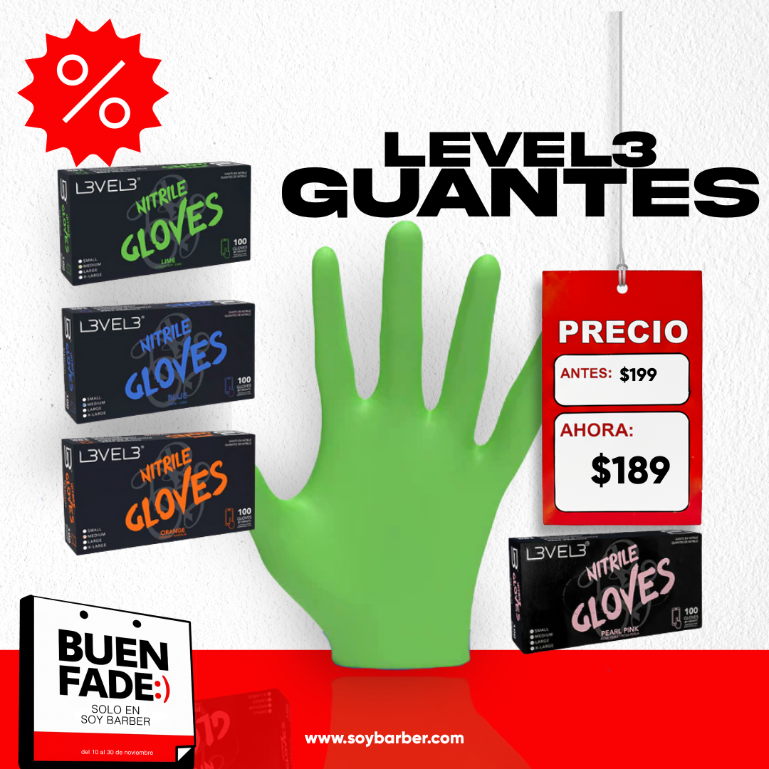 LV3 - Guantes de nitrilo colores