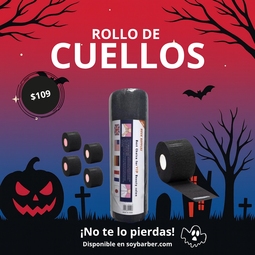 Rollo de Cuellos Negro 500 piezas