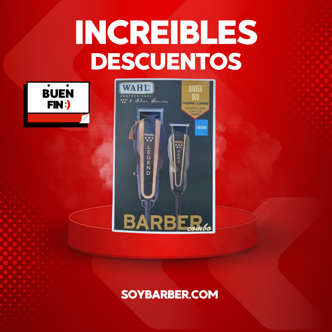 Wahl - Cortadora Legend y Recortadora Hero Barber Combo