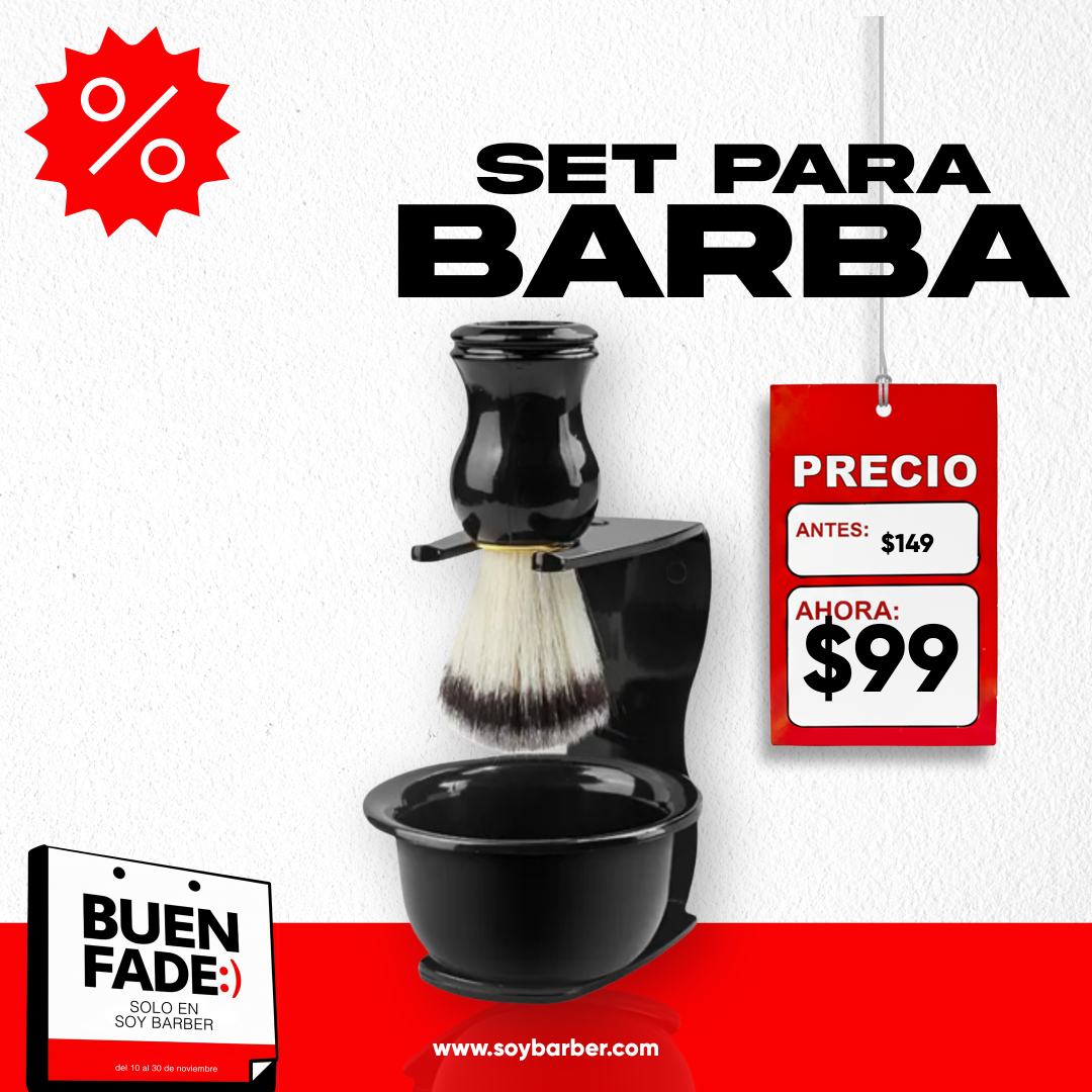 Set de para Barba (brocha y base)