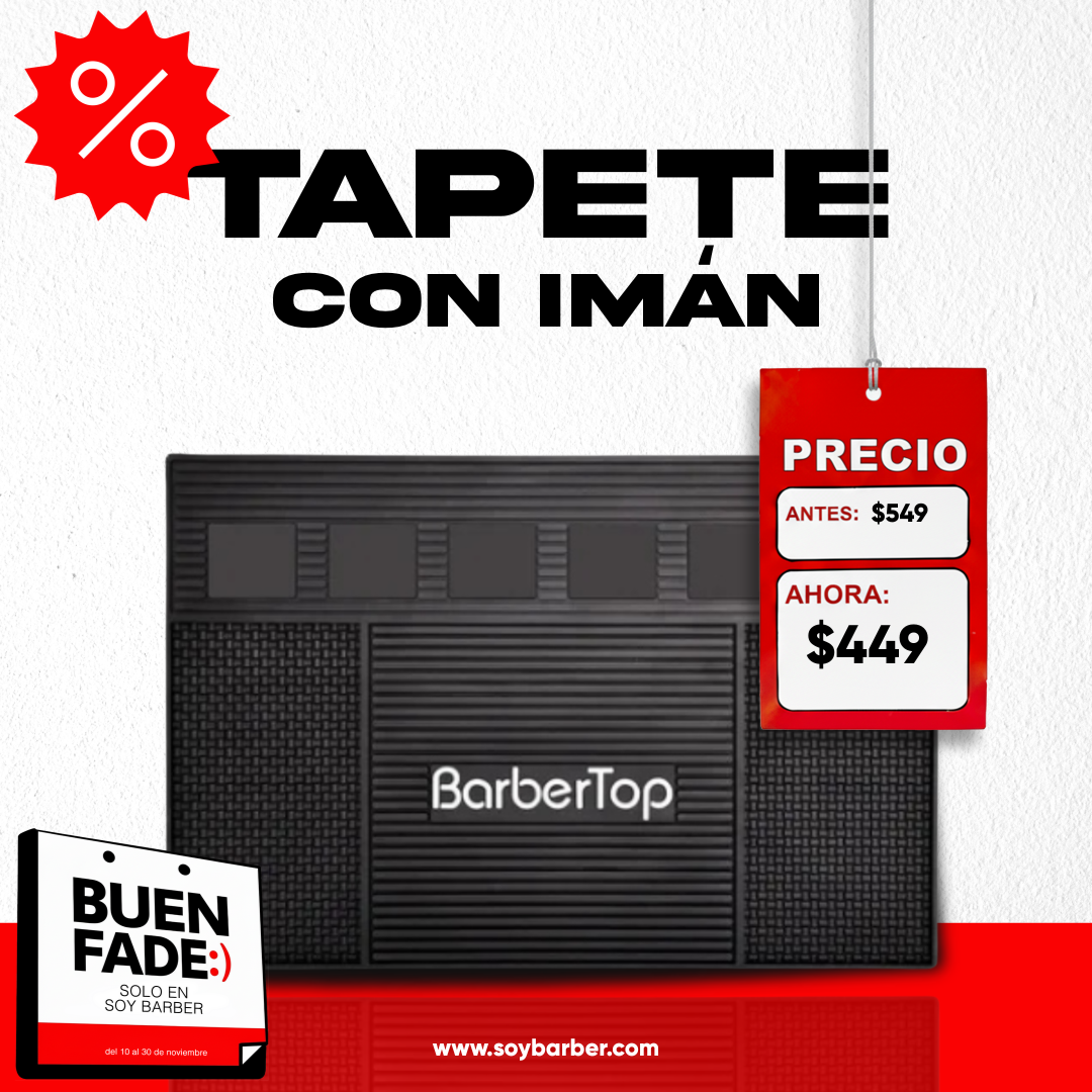 Barber Top - Tapete con Imán - Alfombrilla de silicona con Imán