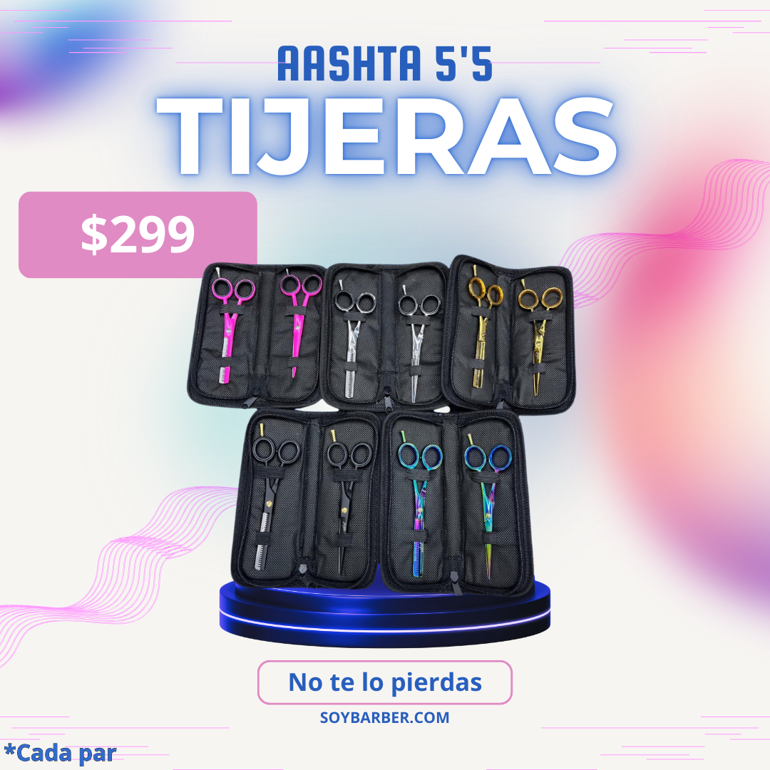 Aashta - Tijeras Profesionales acero inoxidable 5´5 pulgadas