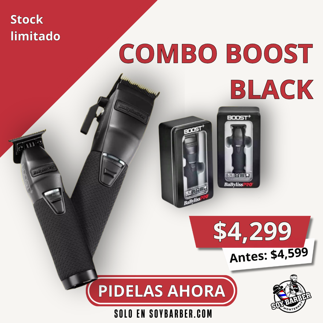 BaByliss PRO - Combo Clipper Boost+ & Trimmer Boost+ BLACK