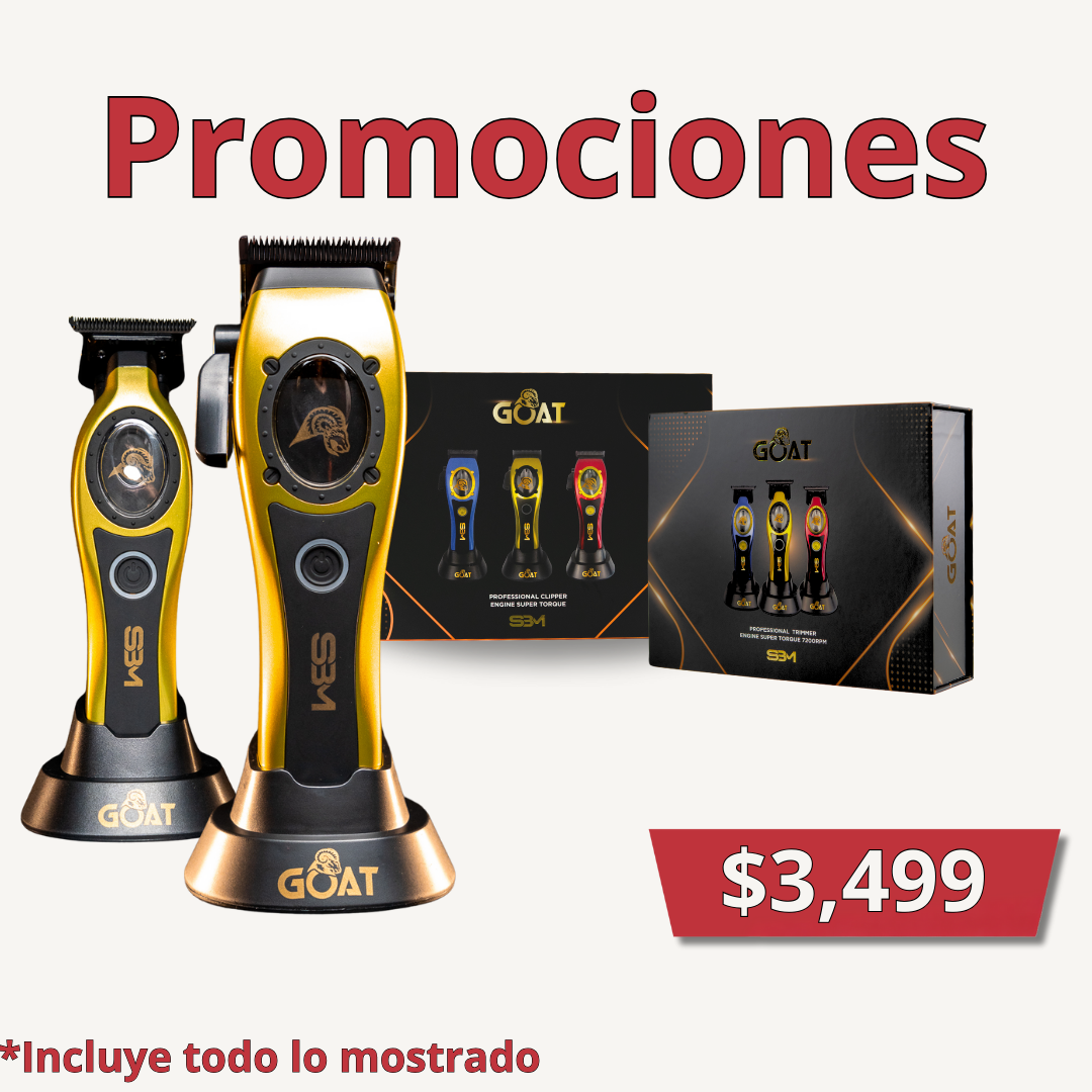 SBM GOAT – Combo Clipper y Trimmer con carcasas