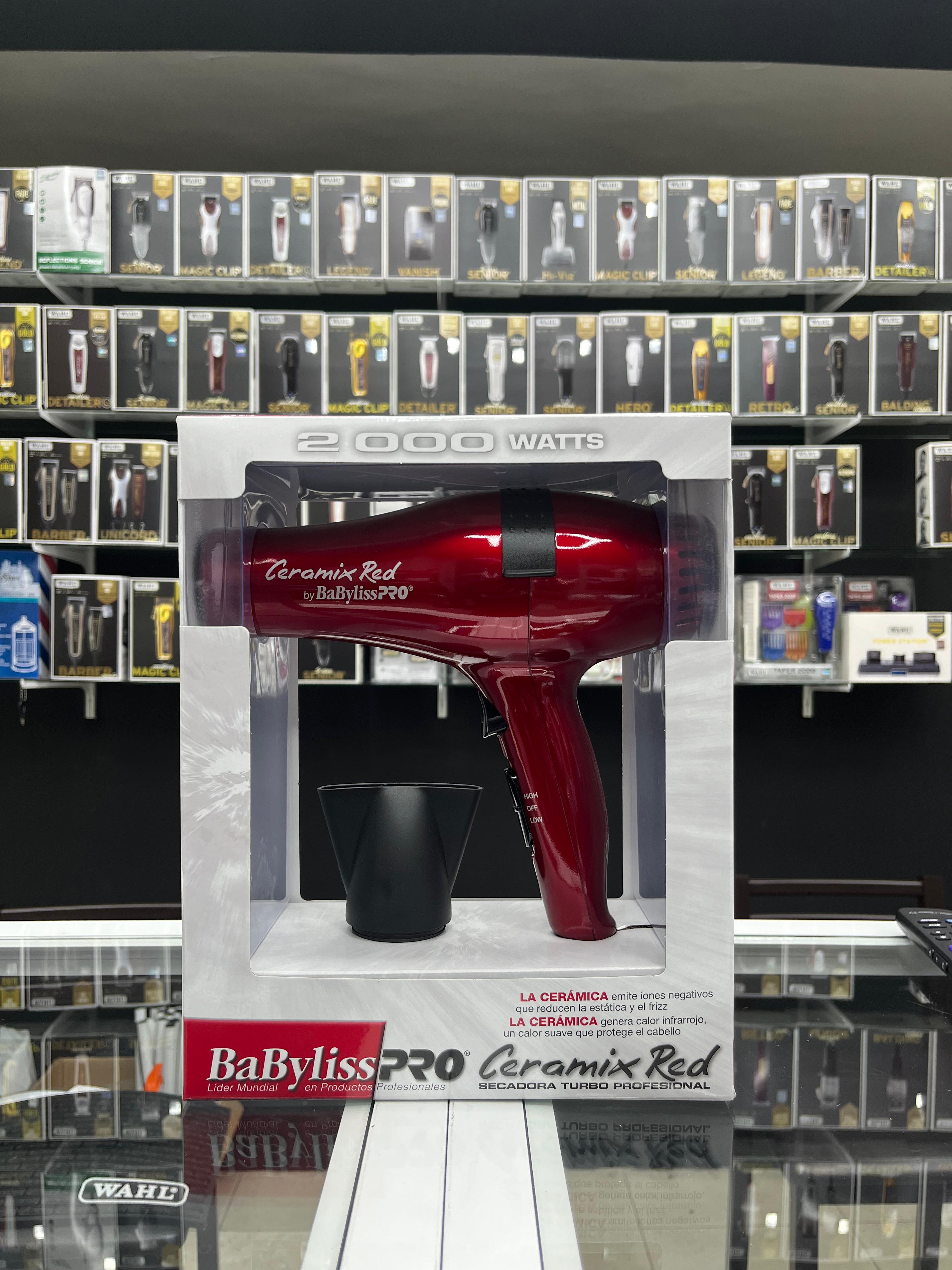 BaByliss PRO - Secadora Ceramix RED 2000 WATTS