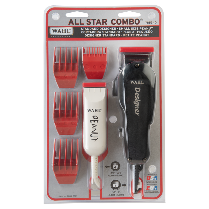 Wahl - Cortadora Designer y  Recortadora Peanut All Star Combo